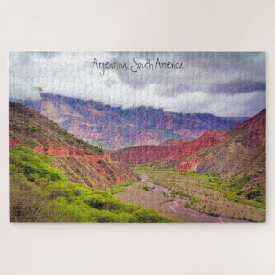 Quebra-cabeça Paisagem Cênica Argentina Colorida com Viagem de J