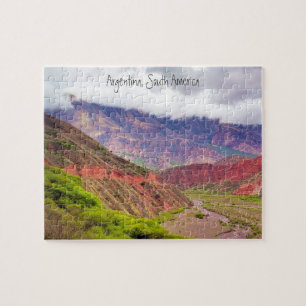 Quebra-cabeça Paisagem Cênica Argentina Colorida com Viagem de J