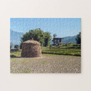 Quebra-cabeça Paisagem cêntrica no Butão rural, Himalaia, Ási