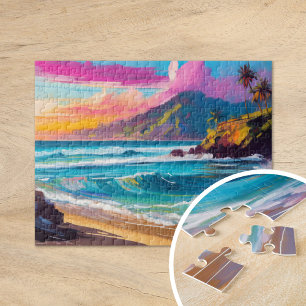 Quebra-cabeça Paisagem Colorida Moderna de Abstrato