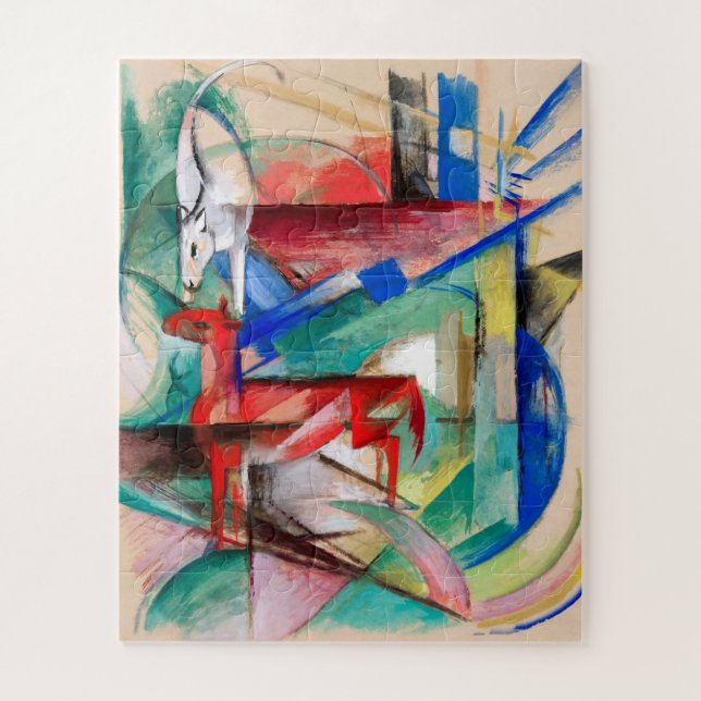 Quebra-cabeça Paisagem com Animais por Franz Marc (Vertical)