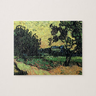 Quebra-cabeça Paisagem com Castelo de Auvers por Vincent van Gog