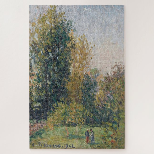 Quebra-cabeça Paisagem com Dois Números, Éragny, outono (1902) (Vertical)