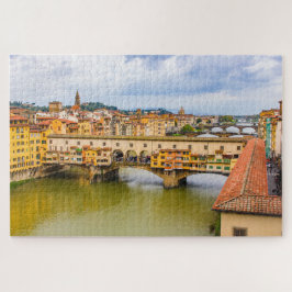 Quebra-cabeça Paisagem com Ponte Vecchio, Florença, Itália