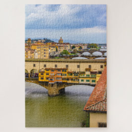 Quebra-cabeça Paisagem com Ponte Vecchio, Florença, Itália