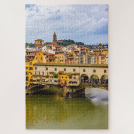 Quebra-cabeça Paisagem com Ponte Vecchio, Florença, Itália