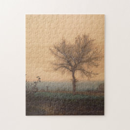 Quebra-cabeça Paisagem com uma Árvore Negra e um Plowman