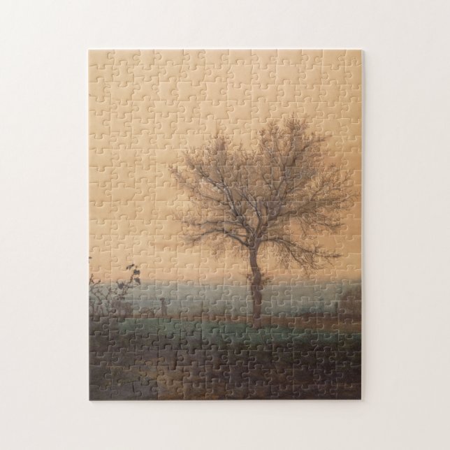 Quebra-cabeça Paisagem com uma Árvore Negra e um Plowman (Vertical)