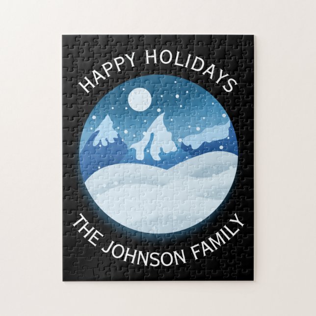 Quebra-cabeça Paisagem Congelada Pacífica Personalizada (Vertical)