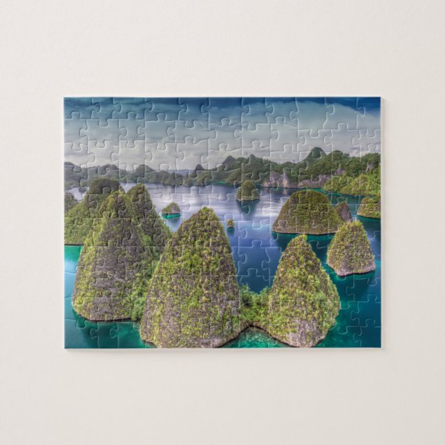 Quebra-cabeça Paisagem da Ilha Wayag, Indonésia (Horizontal)
