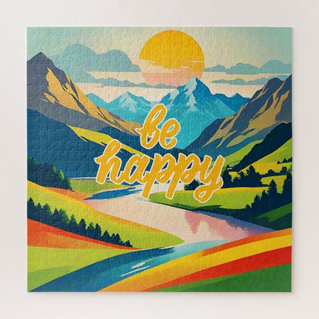 Quebra-cabeça Paisagem da Montanha Retroativa (Vertical)