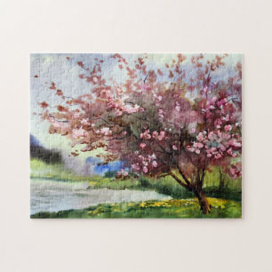 Quebra-cabeça Paisagem da pintura da aguarela