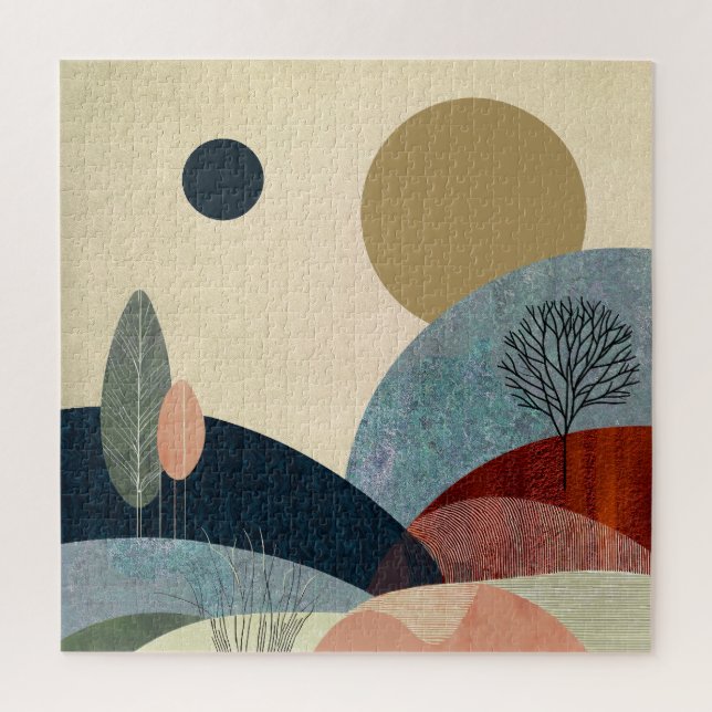 Quebra-cabeça Paisagem de Colinas Fantasia (Vertical)