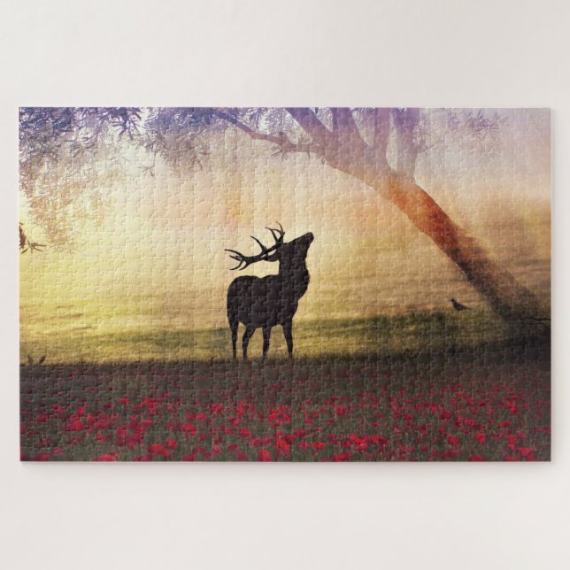 Quebra-cabeça Paisagem de Deer (Horizontal)
