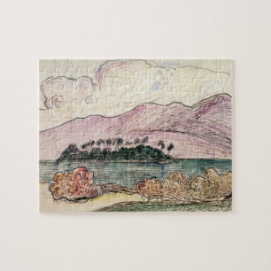 Quebra-cabeça Paisagem de Paul Gauguin Tahitian (w/c no papel)