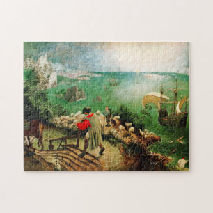 Quebra-cabeça Paisagem de Pieter Bruegel com a queda de Ícaro