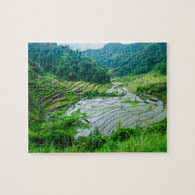 Quebra-cabeça Paisagem de terraço de arroz, Filipinas (Horizontal)