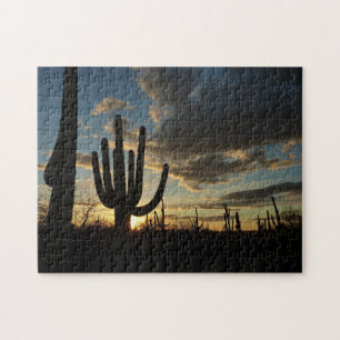 Quebra-cabeça Paisagem do Deserto de Arizona Saguaro Sunset II