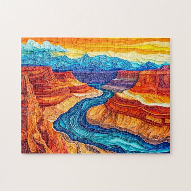 Quebra-cabeça Paisagem do Grand Canyon em estilo Quilling (Horizontal)