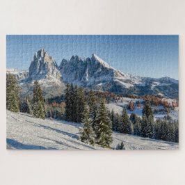 Quebra-cabeça Paisagem do inverno de Alpe di Siusi Dolomite
