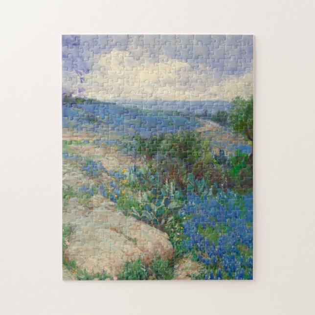 Quebra-cabeça Paisagem do Texas com Bluebonnets Julian Onderdonk (Vertical)