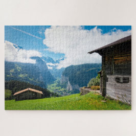 Quebra-cabeça Paisagem em Wengen na Suiça