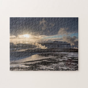 Quebra-cabeça Paisagem Geotérmica de Inverno