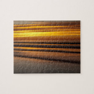 Quebra-cabeça Paisagem marinha abstrata ao pôr do sol, CA