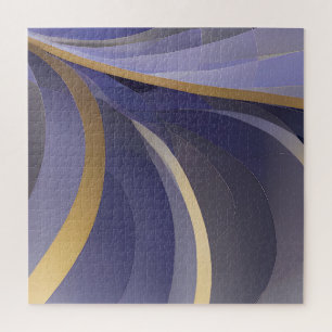 Quebra-cabeça Paisagem Marinha Abstrata Ondas Fragmentadas 07
