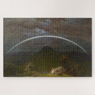 Quebra-cabeça Paisagem Montanha com Arco-Íris por Friedrich
