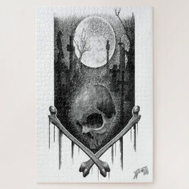 Quebra-cabeça Paisagem noturna Craneo