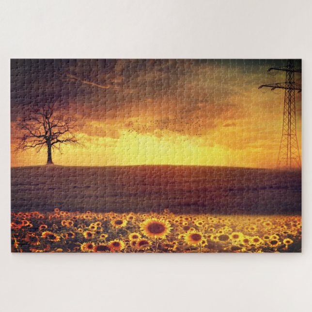 Quebra-cabeça Paisagem - Pôr do Sol - Lindo (Horizontal)