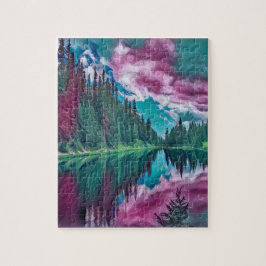 Quebra-cabeça Paisagem Selvagem da Floresta abstrato