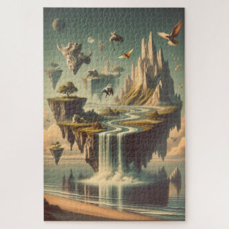 Quebra-cabeça Paisagem Subconsciente Surreal - Púrpuras Vivas
