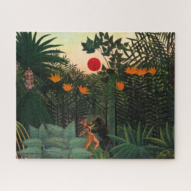 Quebra-cabeça Paisagem tropical por Henri Rousseau (Horizontal)