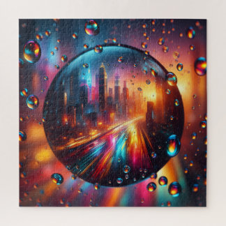 Quebra-cabeça Paisagem Urbana da Gota de Chuva
