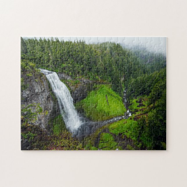 Quebra-cabeça Paisagem verde em cascata (Horizontal)