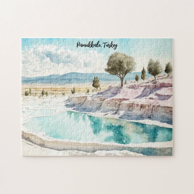 Quebra-cabeça Paisagem Viagem de Pamukkale Turquia (Horizontal)