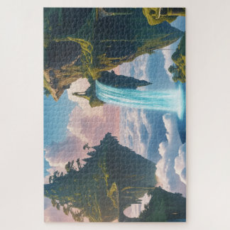 Quebra-cabeça Paisaje de montañas flotantes