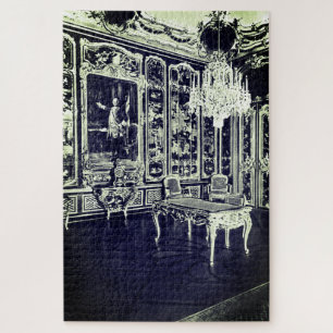 Quebra-cabeça Palácio Vintage Viena Schonbrunn sala Vieux Laque