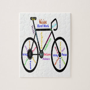 Quebra-cabeça Palavras inspiradores ou inspiradas da bicicleta