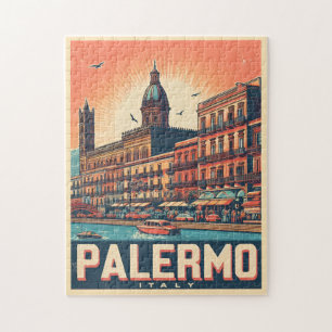Quebra-cabeça Palermo sicily italian vintage souvenir presentes