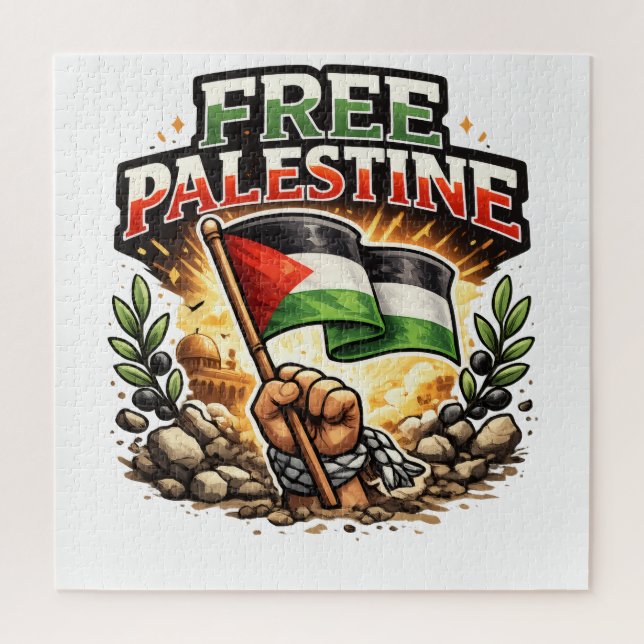 Quebra-cabeça Palestina Livre (Vertical)