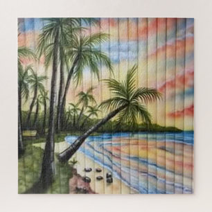 QUEBRA-CABEÇA PALMAS TROPICAIS BRANQUEIRAS