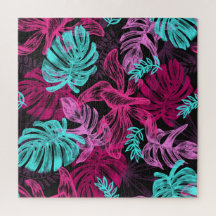 Palmeiras tropicais fluorescentes