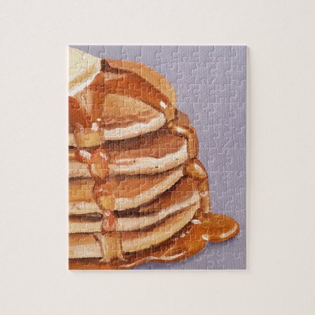 Quebra-cabeça Pancakes Buttermilk Pancakes Pintel do Café da Man (Vertical)