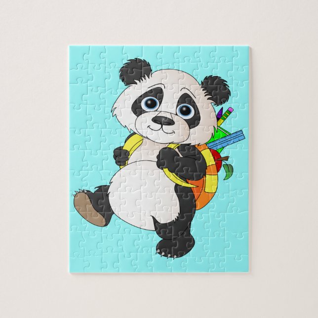 Quebra-cabeça Panda Bear com mochila (Vertical)