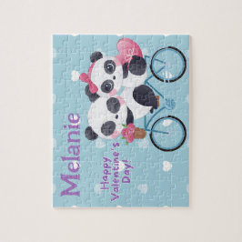 Quebra-cabeça Panda Bear Valentine's Custom Kid Puzzle 