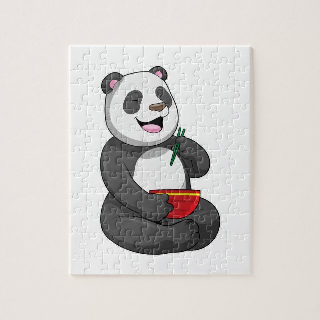 Quebra-cabeça Panda com Bowl Ramen (Vertical)