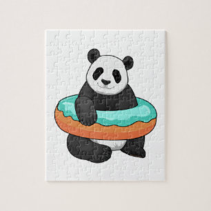 Quebra-cabeça Panda com Rosquinha